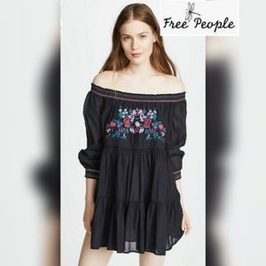 FREE PEOPLE embroidered off shoulder dress